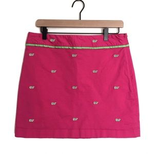 Vineyard Vines Pink w/ Green Whales Skirt; 2